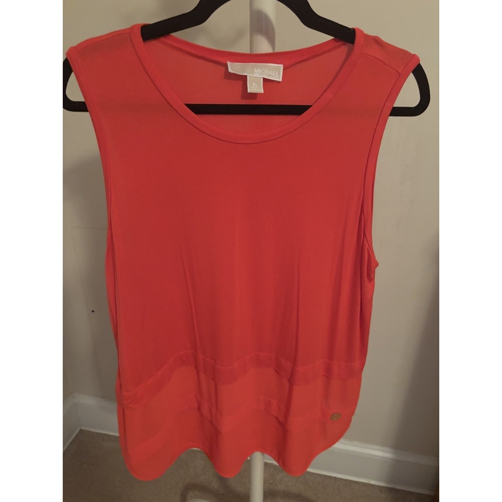 Michael Kors tank orange coral size XL